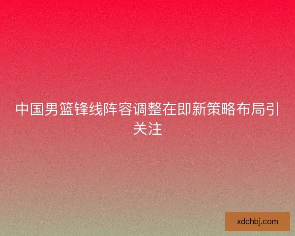 中国男篮锋线阵容调整在即新策略布局引关注